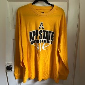 TRT Classic Appalachian State Basketball Mountaineers Yellow Long Sleeve T-shirt